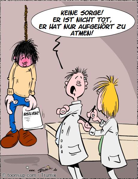 Cartoon: Dichtgemacht, aber nicht pleite ... 1