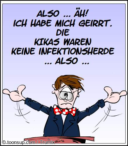 Cartoon: KITAS keine Infektionsherde 3
