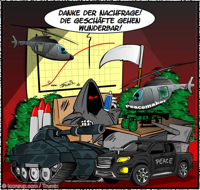 Cartoon: Die weißen Tauben sind müde ... 1