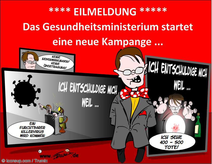Cartoon: Neue Kampagne des Gesundheitsministeriums startet ... 1