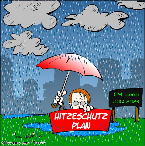 Cartoon: Hitzewelle fällt heute aus 1