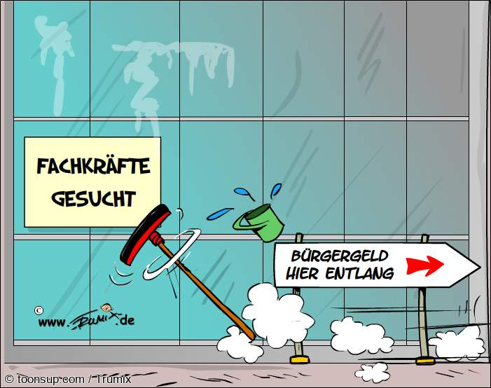 Comic: Bürgergeld vs. Fachkräftemangel 2