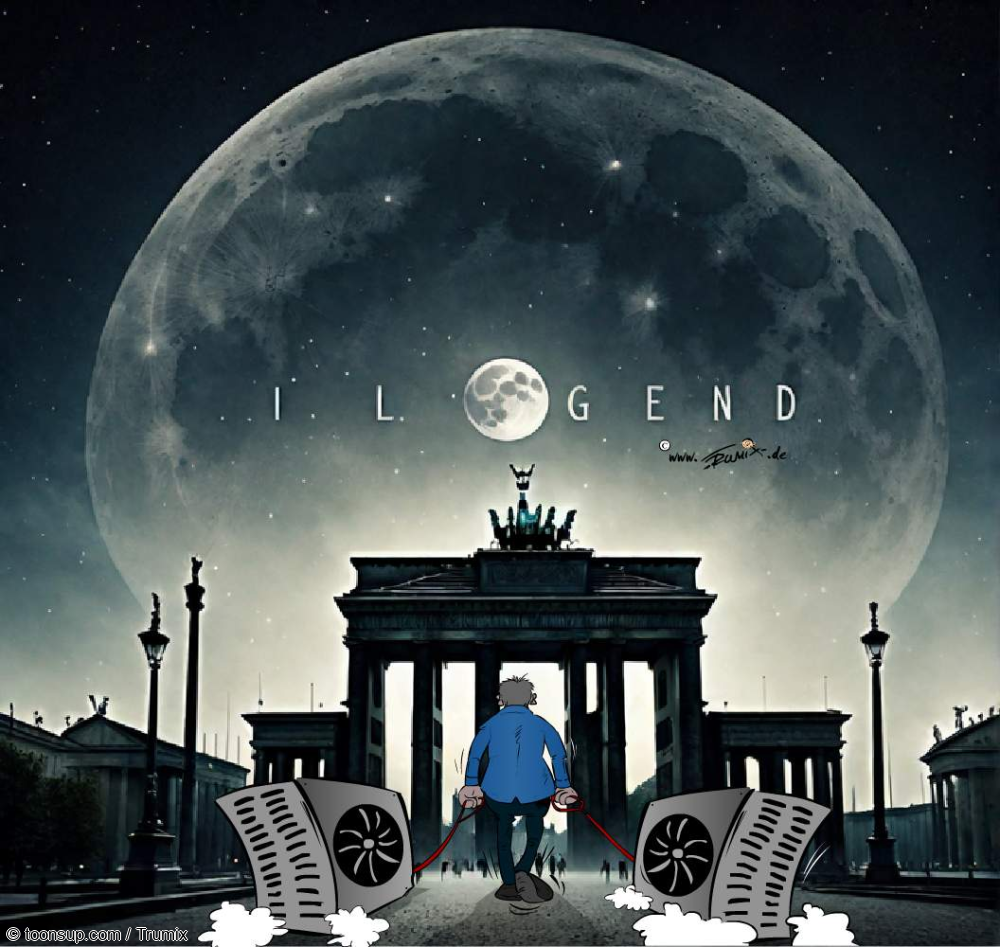 Cartoon: I Legend ... der Retter naht 1