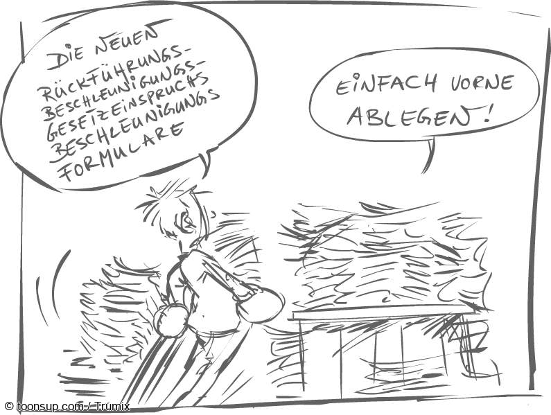 Cartoon: Bürokratieabbau ... 1
