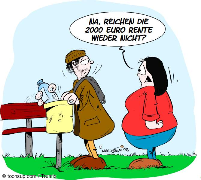 Cartoon: Leicht verschätzt: Rente um die 2000 Euro 1