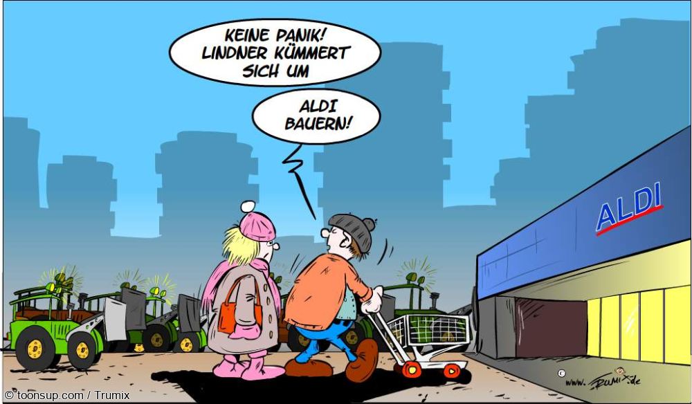 Cartoon: Bauernproteste 1