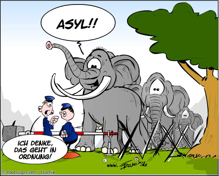 Cartoon: Endlich: Deutschland hilft Botswana 1