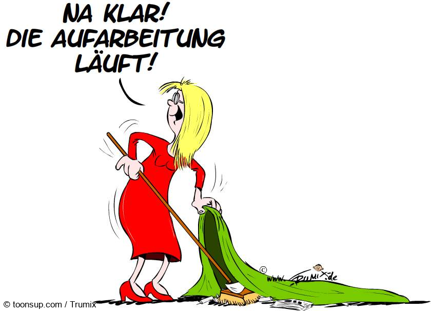 Cartoon: Die Aufarbeitung läuft ... 1