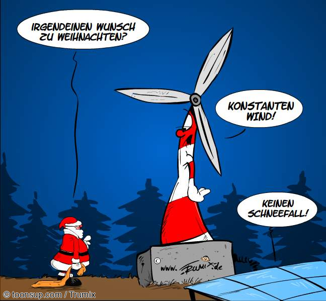 Cartoon: Kein Wind, keine Sonne , kein Strom 1