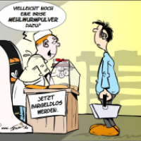 Mehlwuermer in der Nahrung