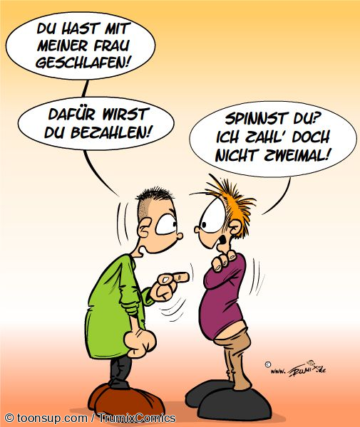 Cartoon: Doppelt bezahlen? Nicht mit mir ... 1