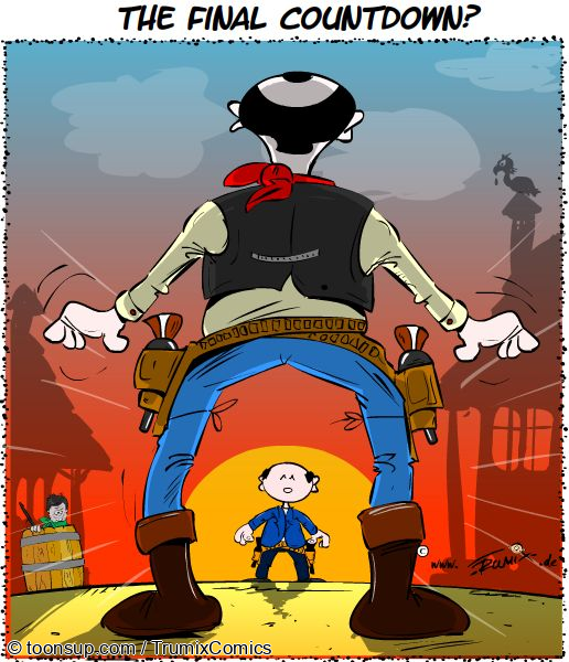 Cartoon: Merz gegen Scholz: The final countdown 1