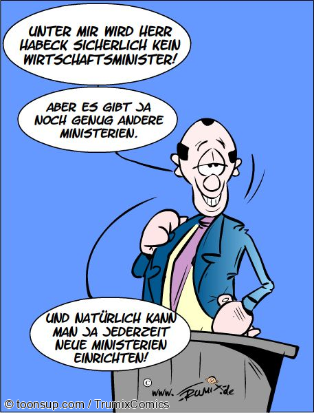Cartoon: Endlich, der Mann für klare Worte 1