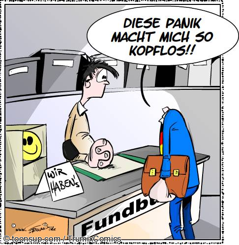 Cartoon: Kopflos 1
