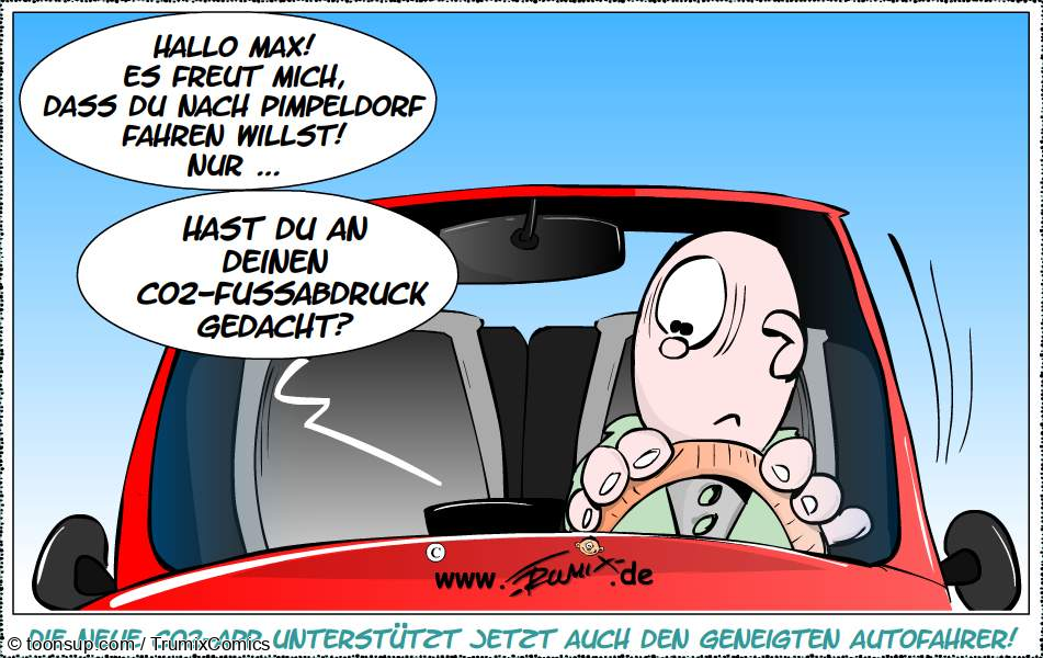 Cartoon: CO2-Fussabdruck 1