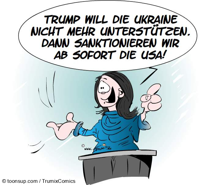 Cartoon: Druck auf USA erhöhen 1