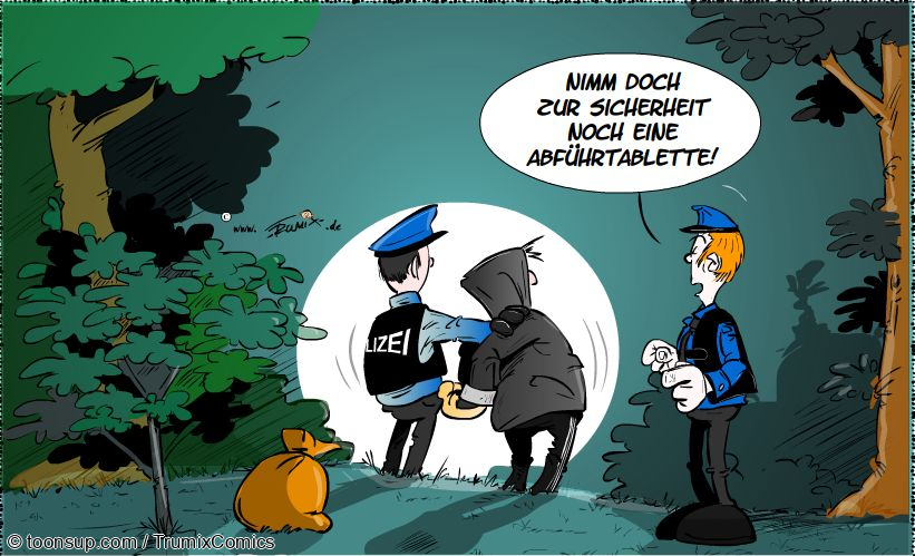 Cartoon: Abführtablette 1