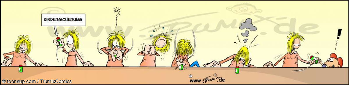 Cartoon: Die Kindersicherung 1