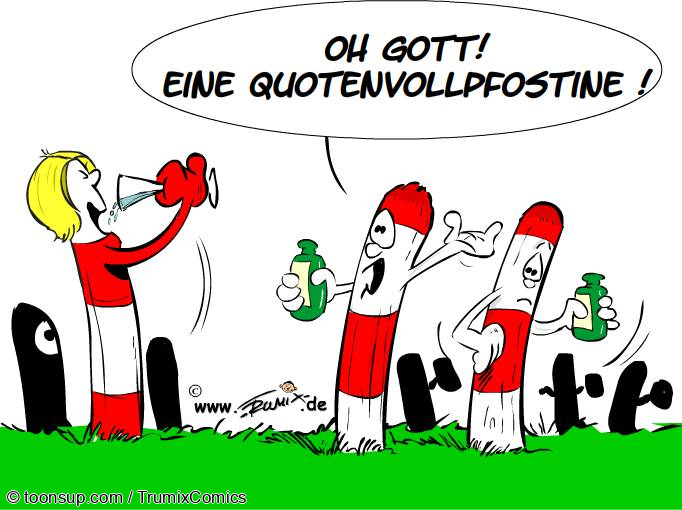 Cartoon: Quotenvollpfostine 1