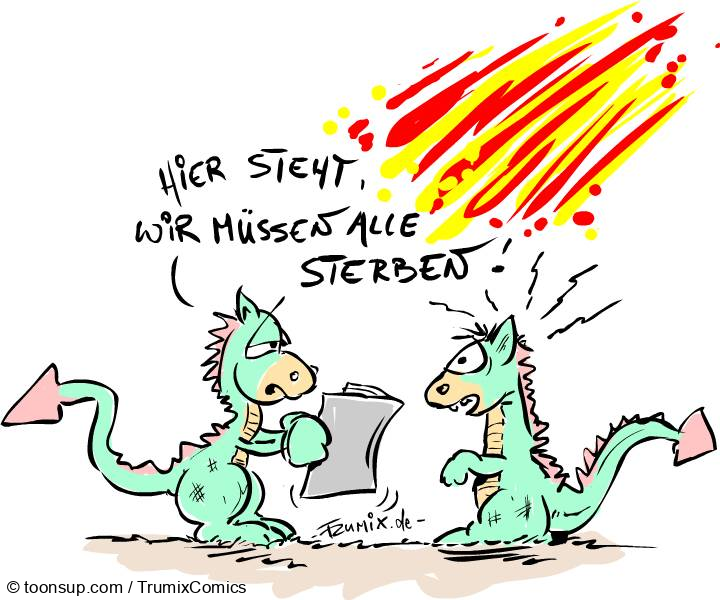 Cartoon: Wir werden alle sterben 1