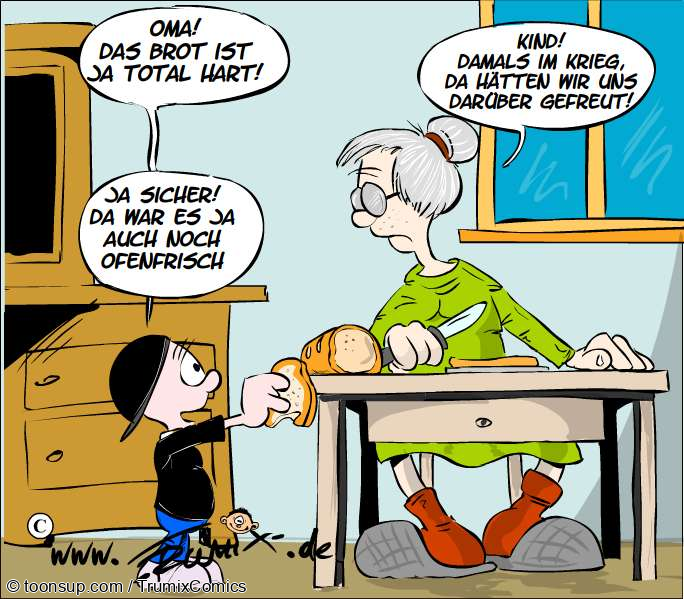 Cartoon: Hartes Brot 1