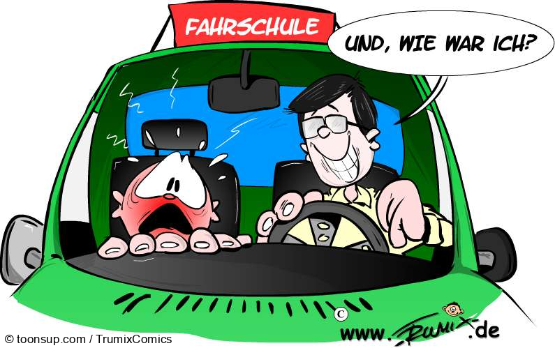 Cartoon: Neulich bei der Fahrschule 1