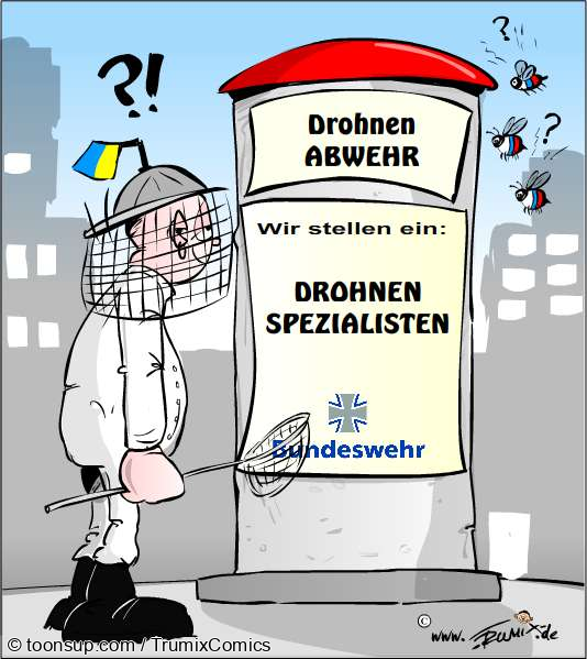 Cartoon: Drohnenspezialisten 1