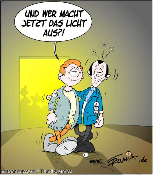 Cartoon: Der Letzte macht das Licht aus 1