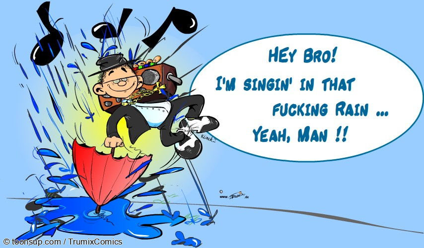 Cartoon: Singing in the rain 1