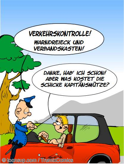 Cartoon: Verkehrskontrolle 1