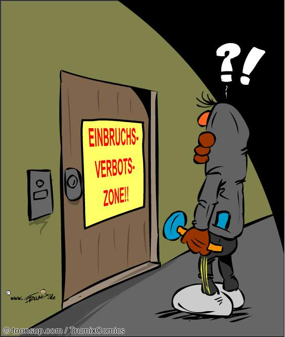 Cartoon: Einbruchverbotszone 1
