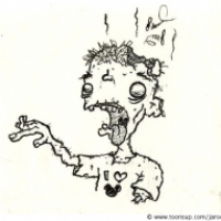 Zombiesticker - 'Ich bremse nur für Zombies!'