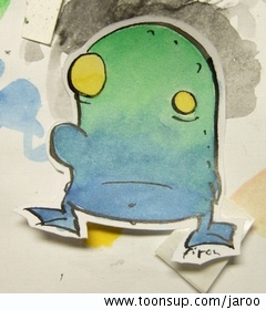 Illustration: kleiner Streetart Frosch 1