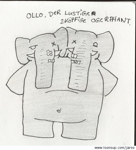 Concept Art / Character Design: ollo, der lustige Ogerphant 1