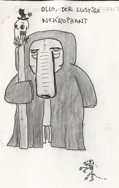 Concept Art / Character Design: ollo, der lustige Nekrofant 1