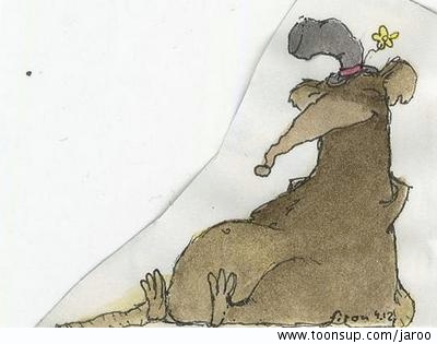 Illustration: Streetart.. schlafende Ratte mit Hut 1