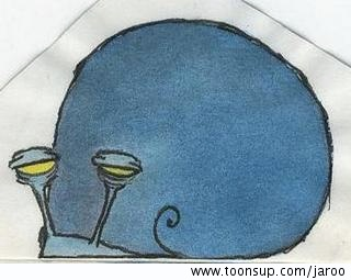 Illustration: Streetart.. Morgenfuffel Schneck 1