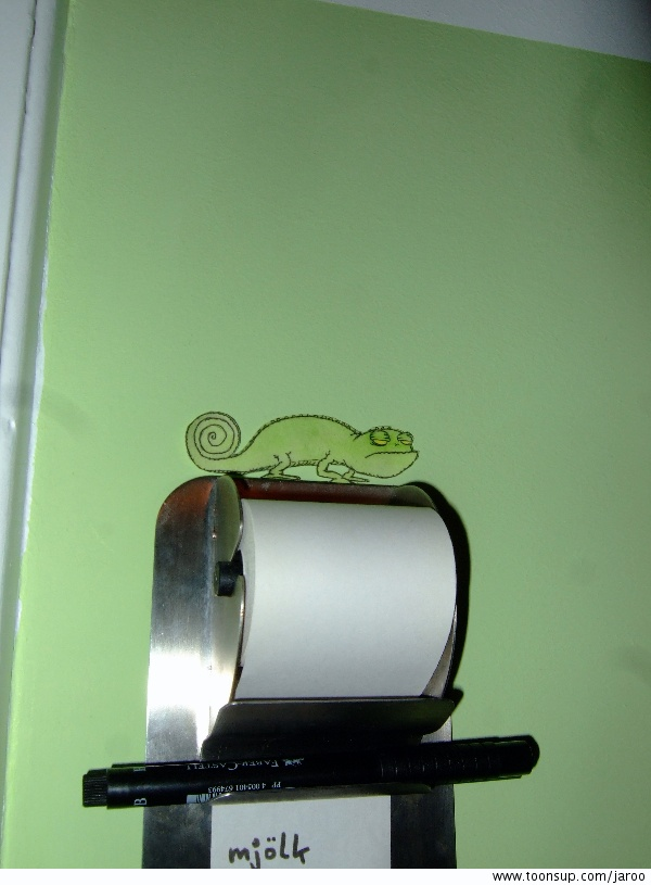Illustration: Streetart-Chamäleon in meiner Küche... 1