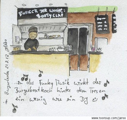 Cartoon: funky Burgerladen 1