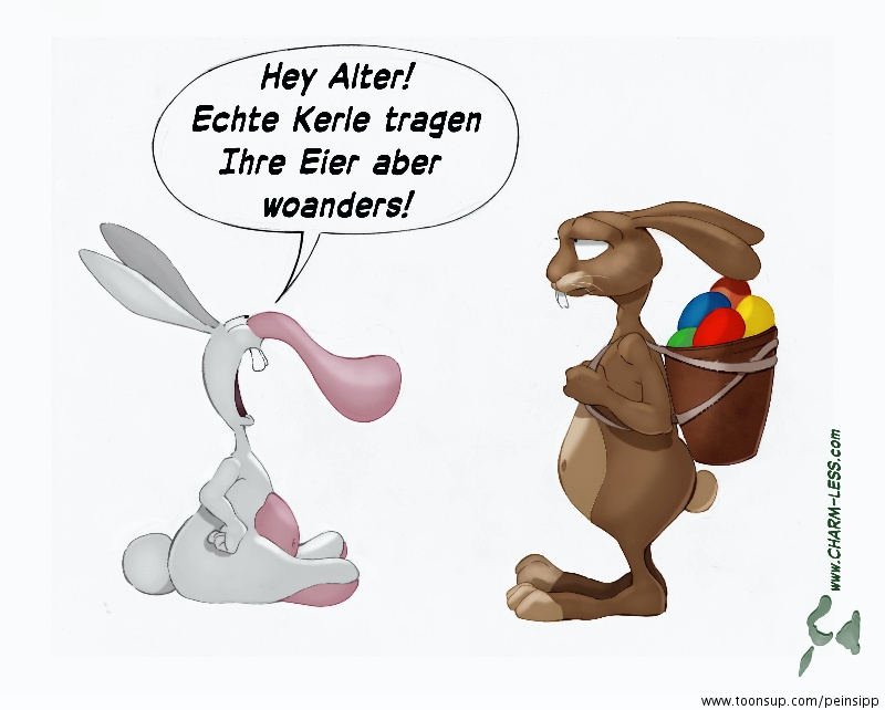 Cartoon: Rüsselhase vs. Osterhase 1