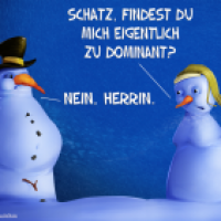 Schneefrau vs. Schneemann