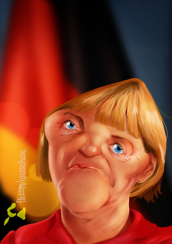 Caricature: Angela Merkel 1