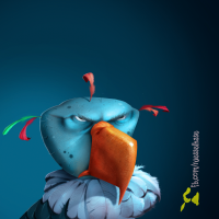 Schräger Adler
