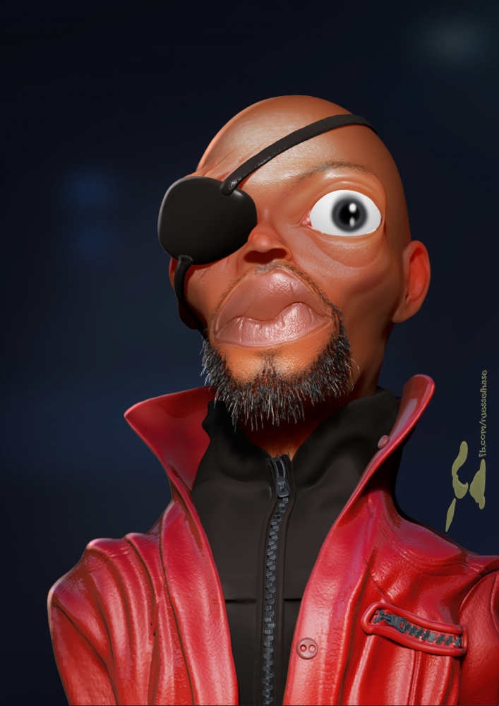 Caricature: Fury (Avengers) 1