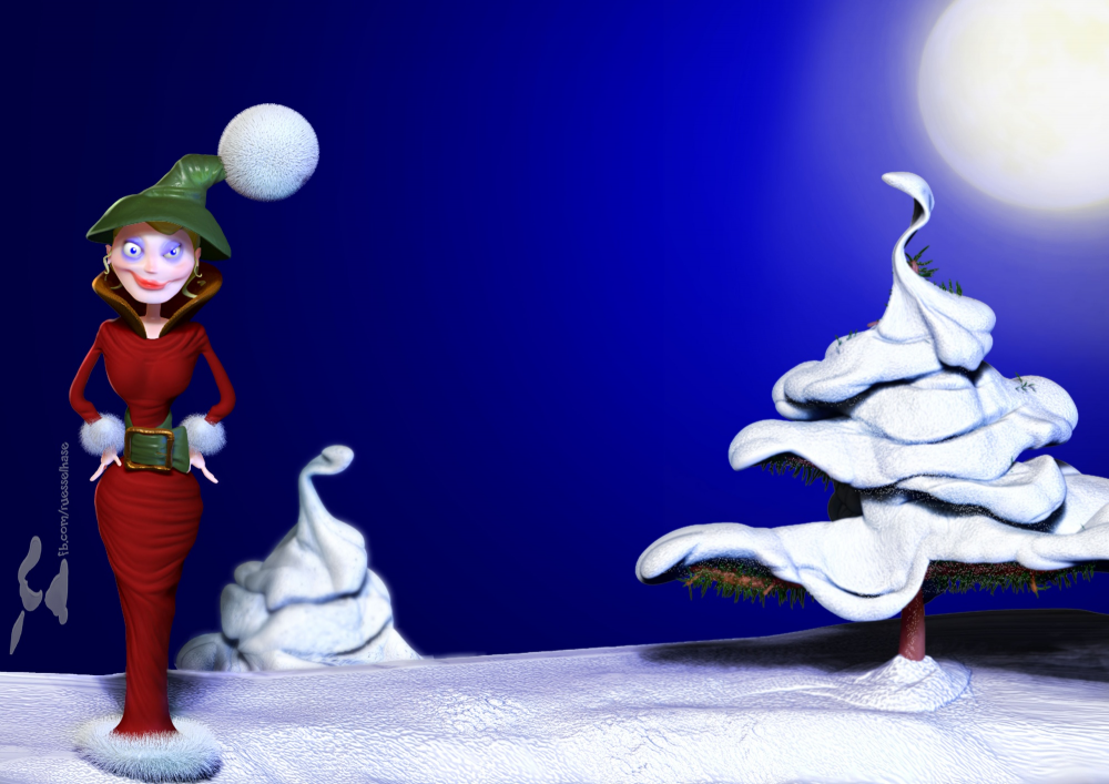 Concept Art / Character Design: Weihnachtshexe 1