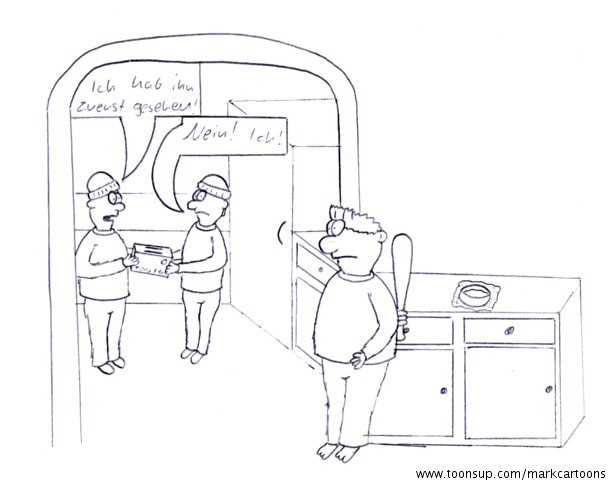 Cartoon: Streit unter Einbrechern 1
