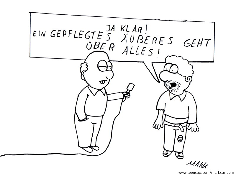 Cartoon: Gepflegtes Äusseres 1
