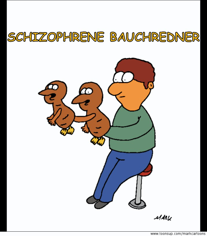 Cartoon: Schizophrene Bauchredner 1