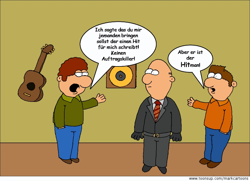 Cartoon: Einen Hit 1