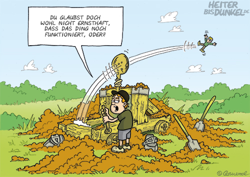 Cartoon: Katapult ausgegraben 1